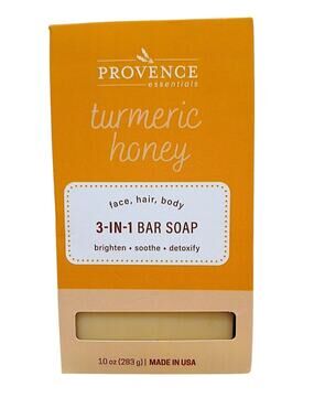 Provence Turmeric Honey Moisturize Bar Soap 10oz Body Face Hands Organic Detox